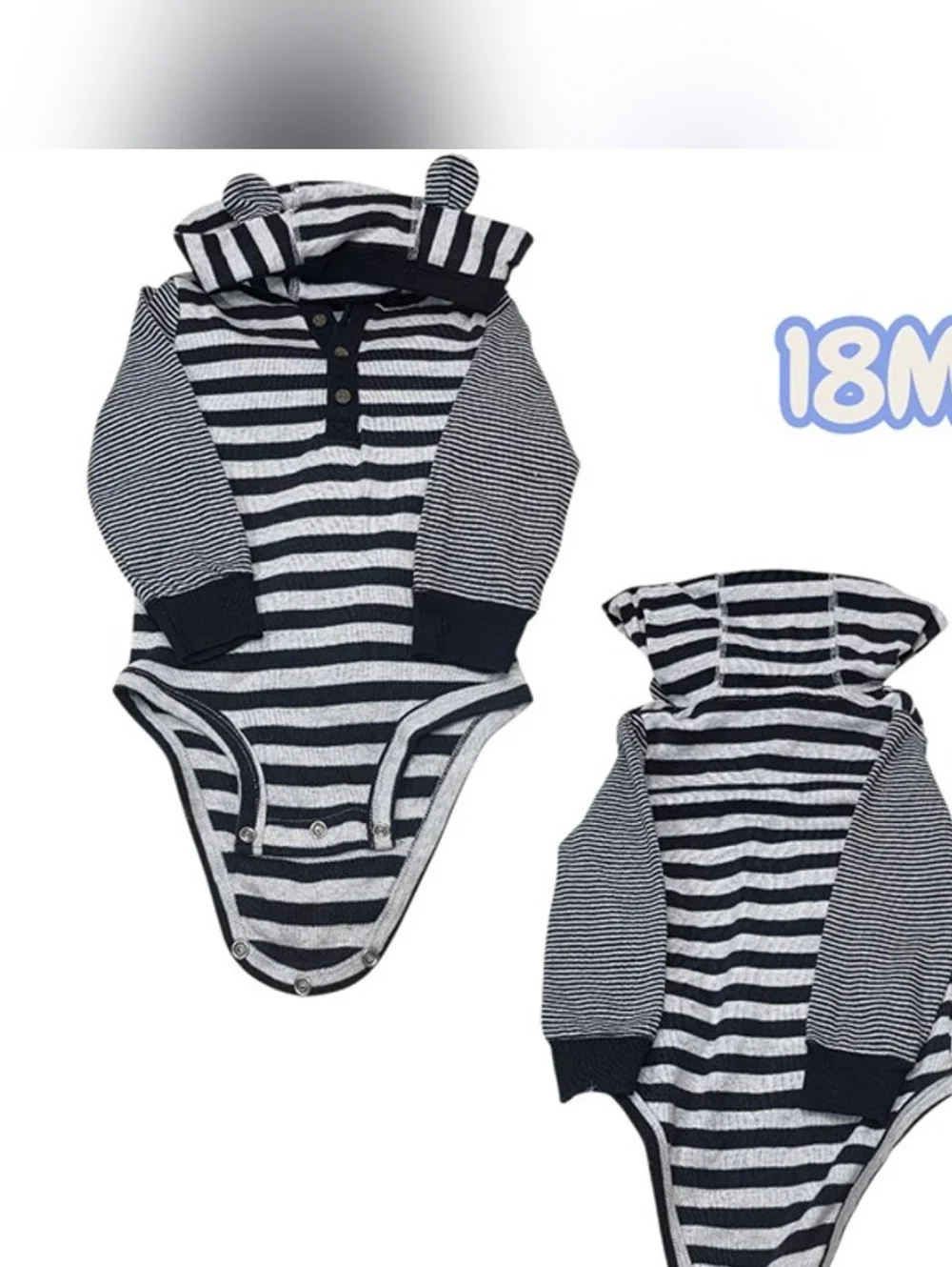 ​5-Pc Baby Boy Bundle 18M Romper Bodysuits Sweater Knit Set